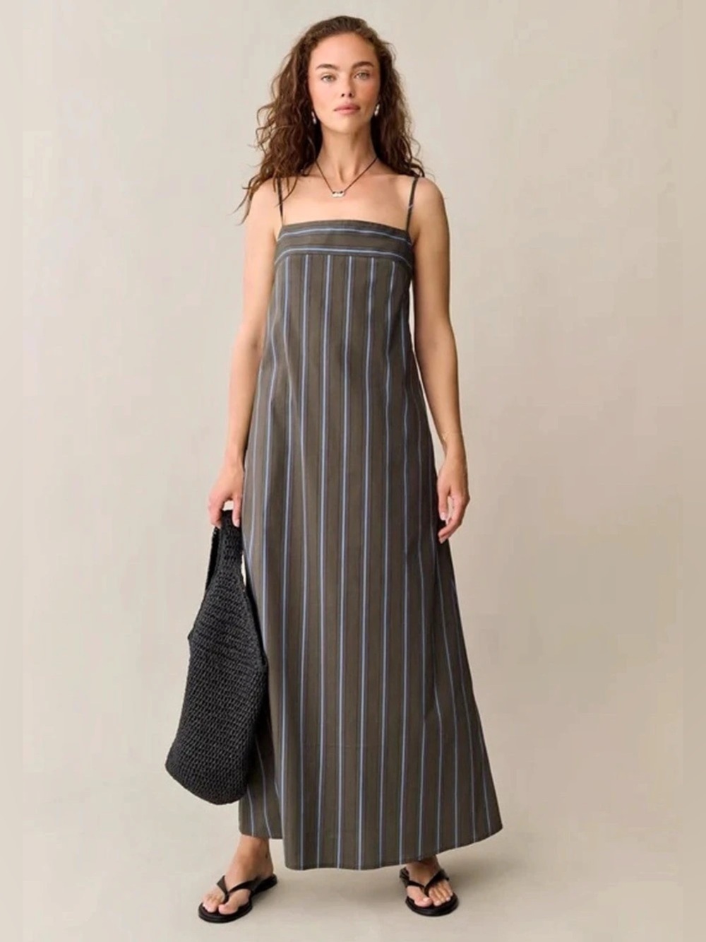 CAARA Corrine Striped Maxi Dress Size XS NWT
